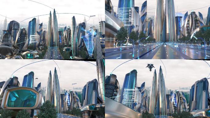 C4D未来科幻城市