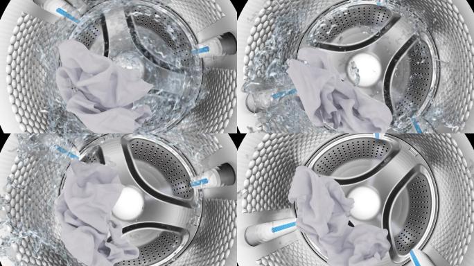 洗衣机内桶转动3d动画演示