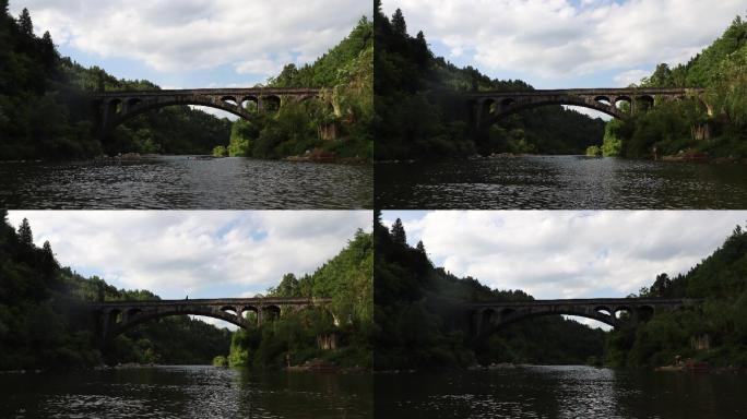 古桥河流延时摄影