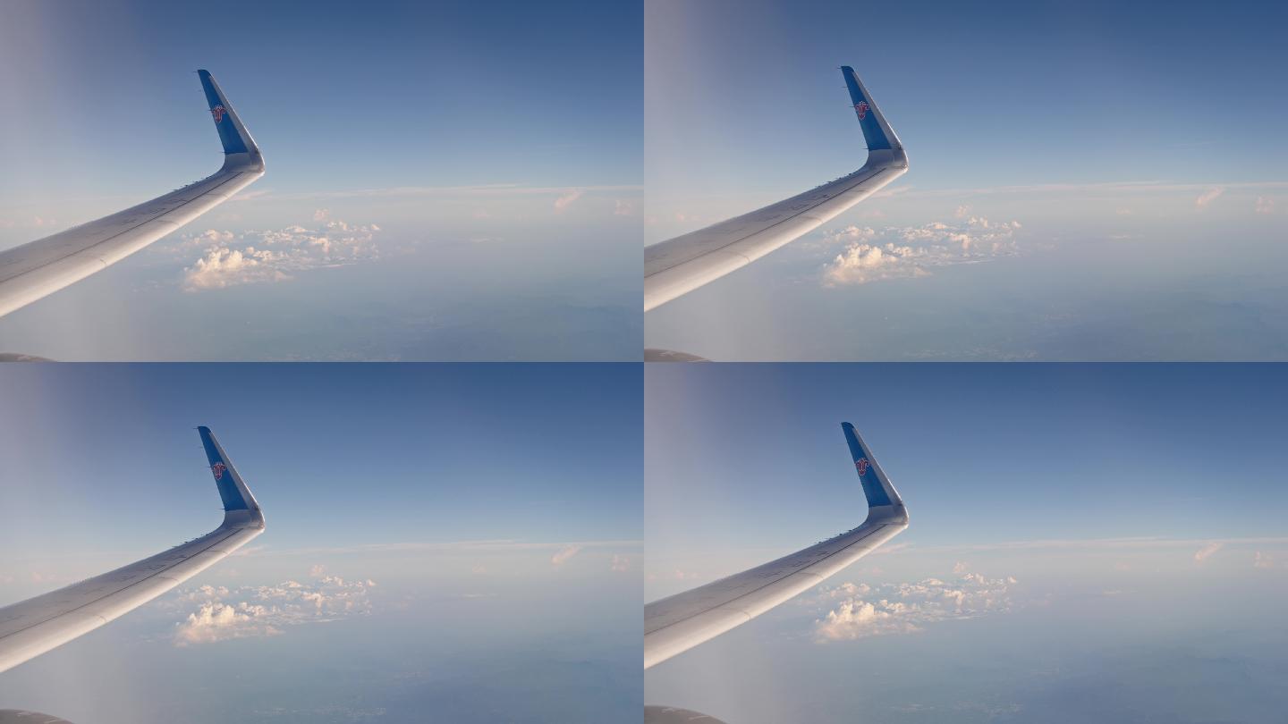 【4K正版】实拍飞机窗外云层高积云