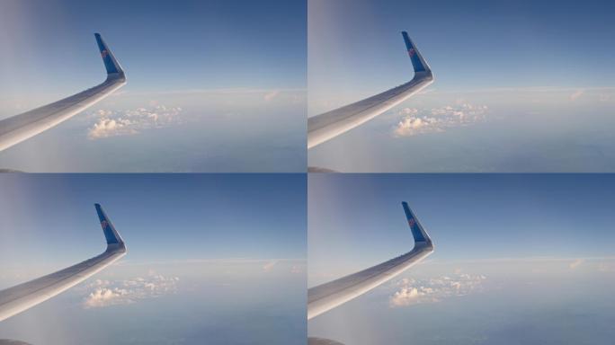 【4K正版】实拍飞机窗外云层高积云