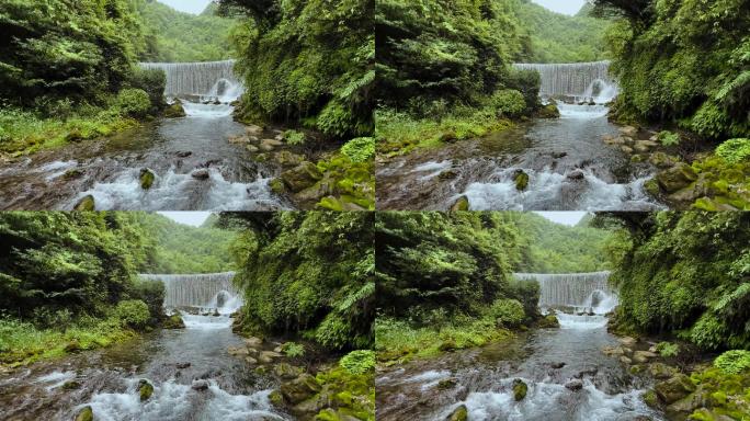 贵州小七孔弧形瀑布