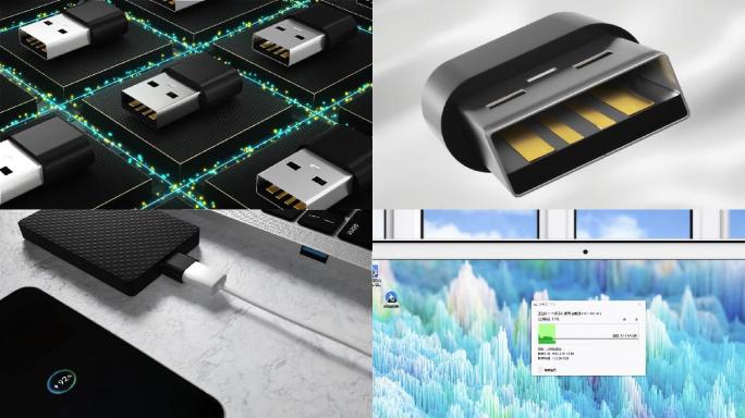 USB转接头C4D三维动画完整版AE工程