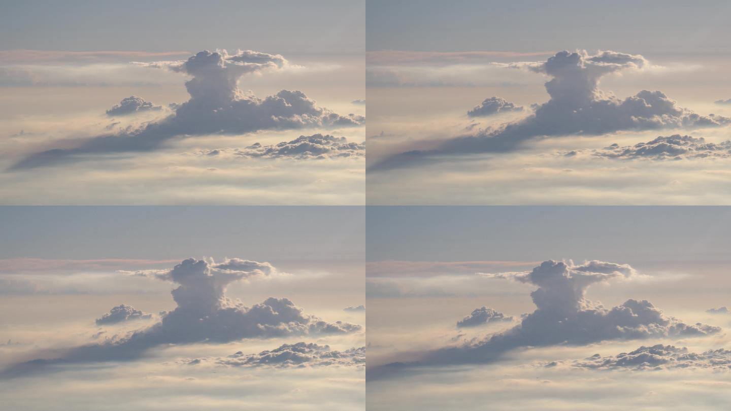 【4K正版】实拍高空云层高积云堡状层积云