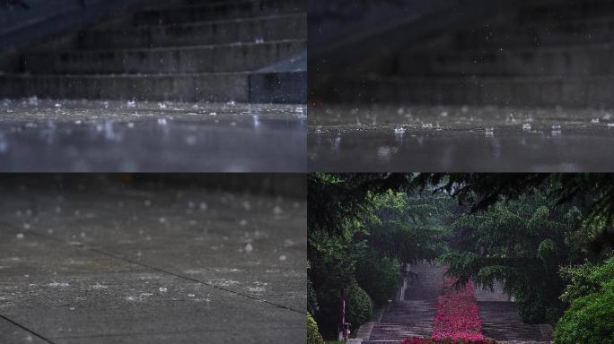 下雨雨滴空镜雨水惊蛰谷雨立春意境