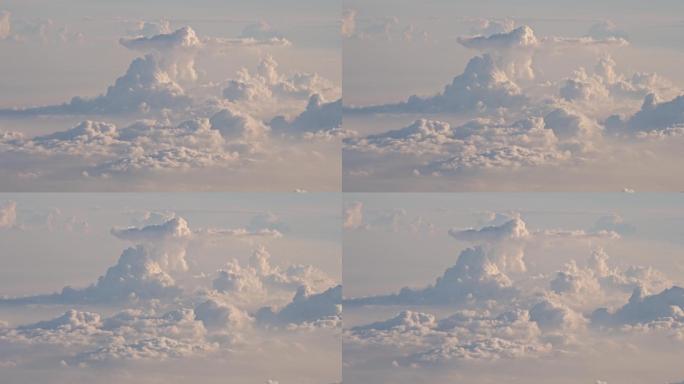 【4K正版】实拍高空云层高积云堡状层积云