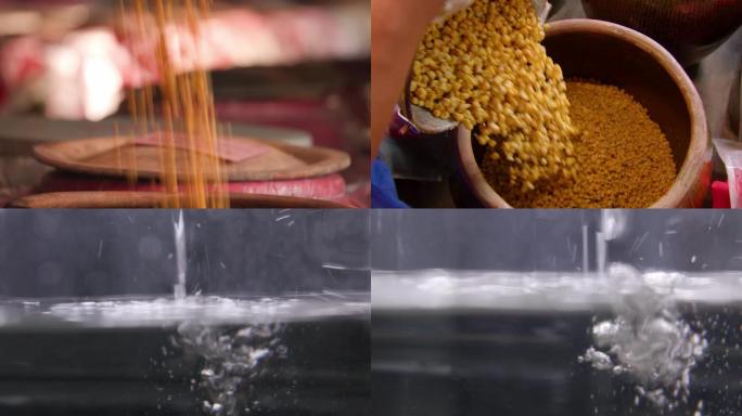 酿米酒的过程