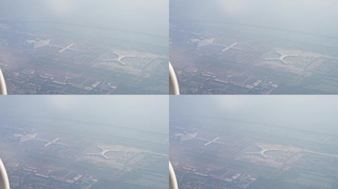 【4K正版】实拍飞机俯拍深圳宝安机场