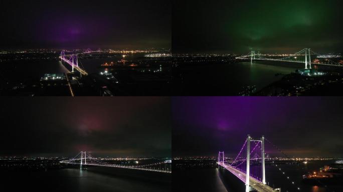 南沙大桥夜景航拍