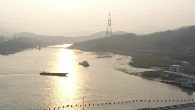 宁波北仑白峰码头 船厂 落日2