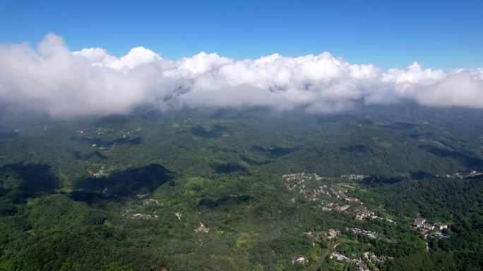 青城山穿云航拍，4k压缩