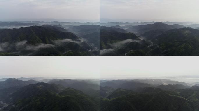 云雾缭绕山体