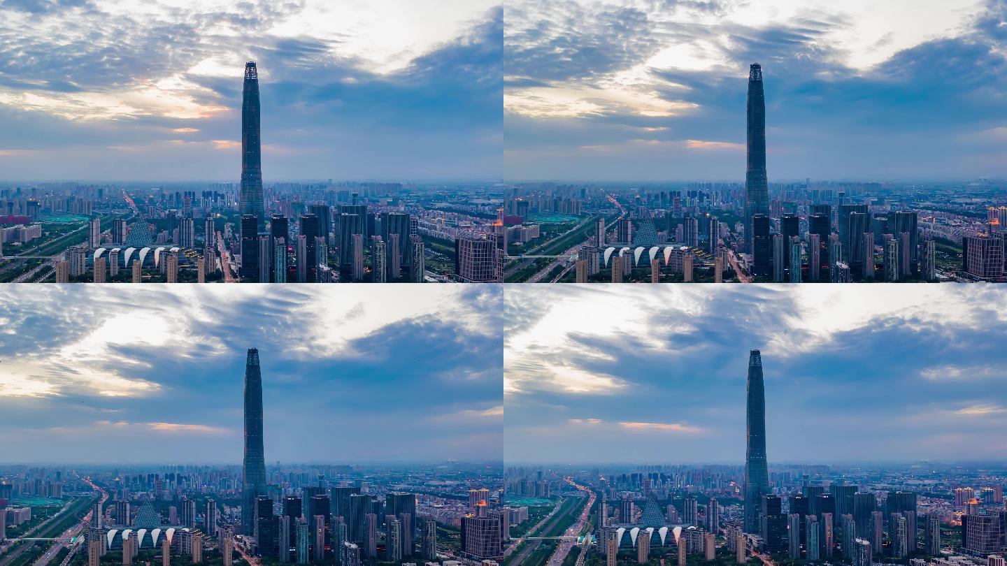4K天津周大福金融中心延时