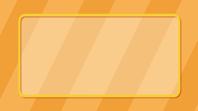橙色4k卡通背景黄色卡通边框ae模板