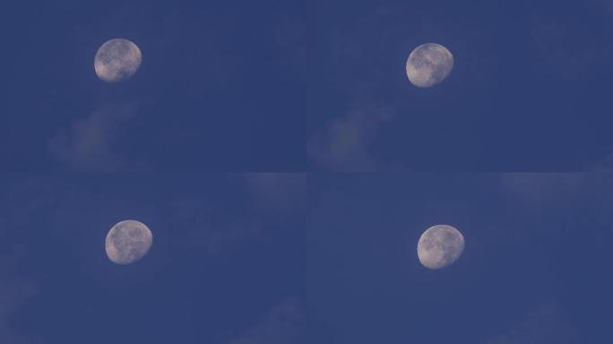 6K蓝天月亮与云层01【延时】