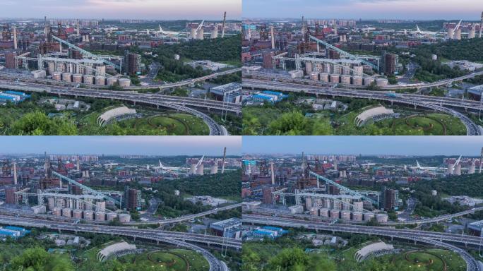 北京首钢工业园日转夜延时摄影
