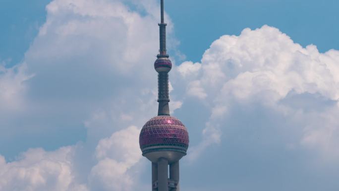 上海地标空镜 蓝天延时摄影4k