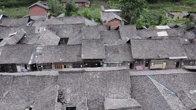 茶马古道荥经新添驿站古村落川西民居建筑