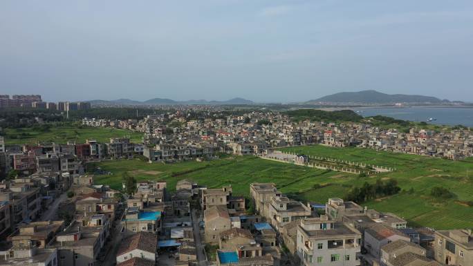 航拍福建平潭岛村庄