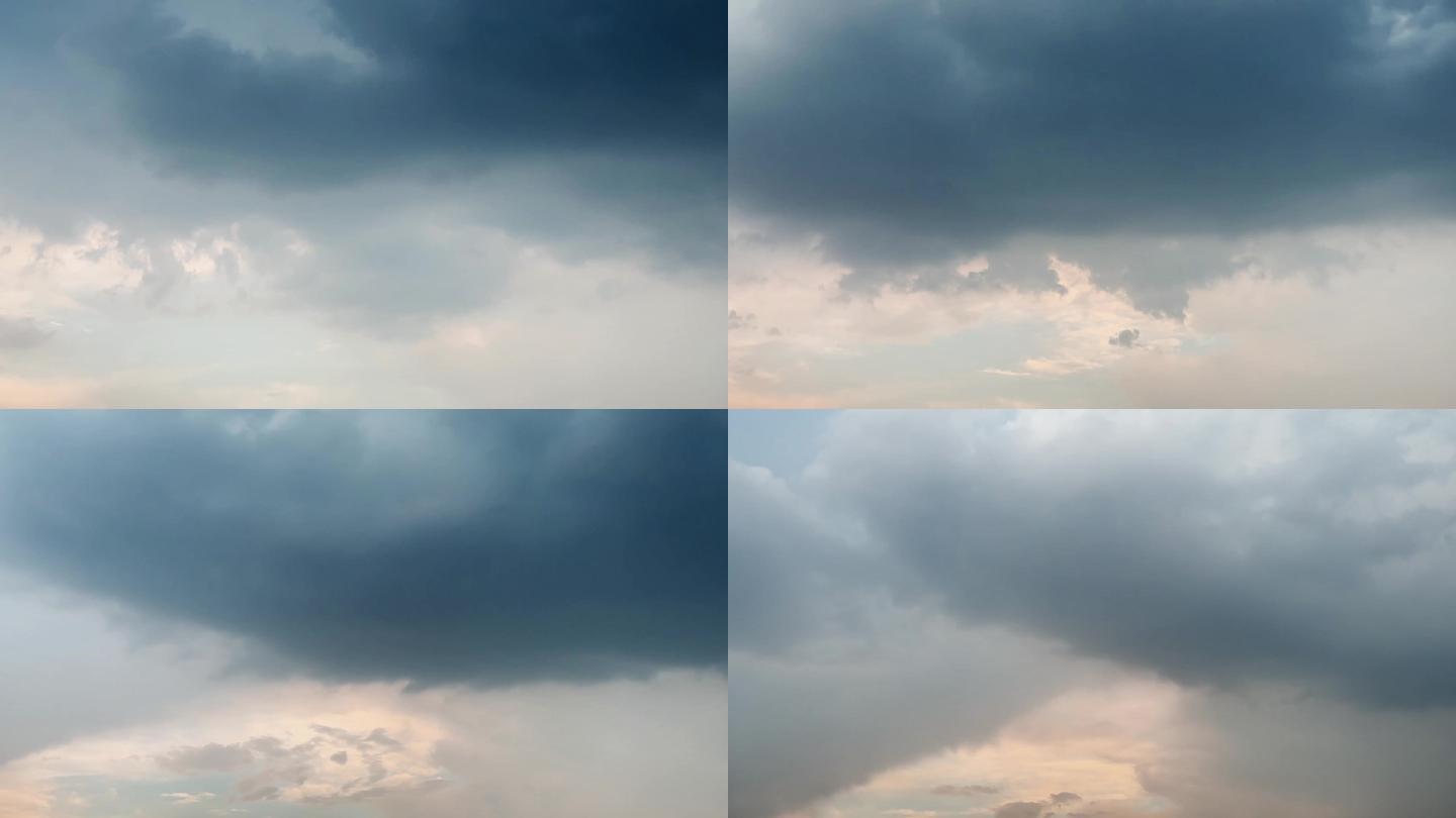 【HD天空】风起云涌灰蓝云层迷雾阴云梦幻