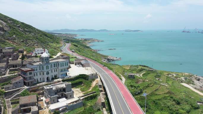 航拍福建平潭岛风景