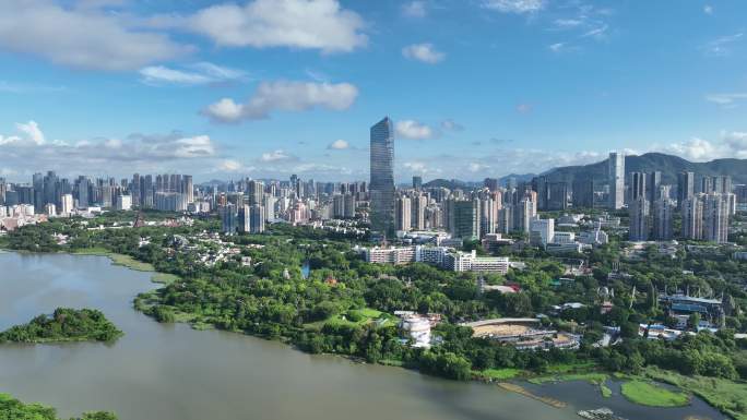 深圳南山区华侨城大厦航拍