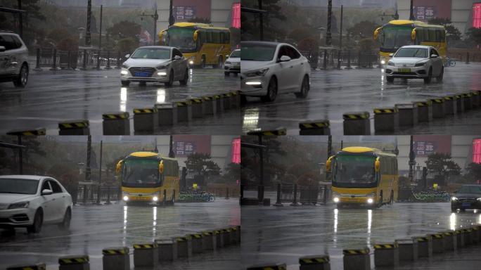 雨天城市街道车辆