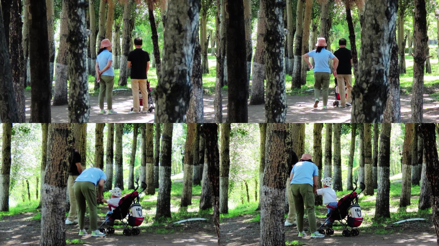 一家人在森林公园郊游高清图片下载-正版图片500916413-摄图网