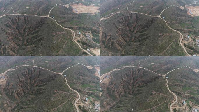矿区生态修复林业示范区榆林陕北矿业航拍