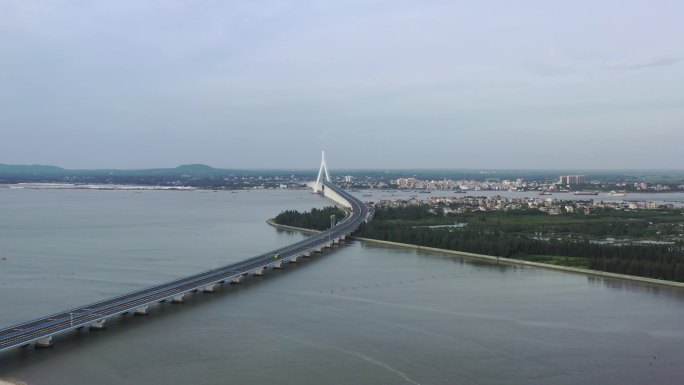 4k航拍跨海大桥-海文大桥