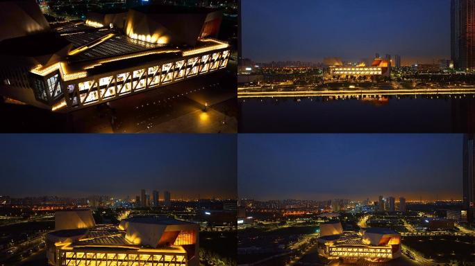 航拍夜景茱莉亚音乐学院