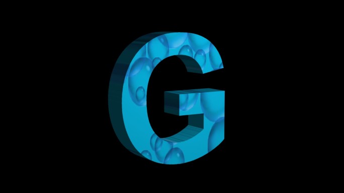 三维立体字母G