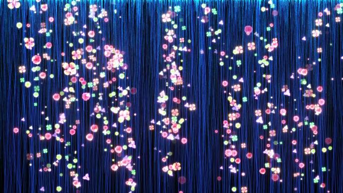 teamlab 水帘 花海 粒子 水幕