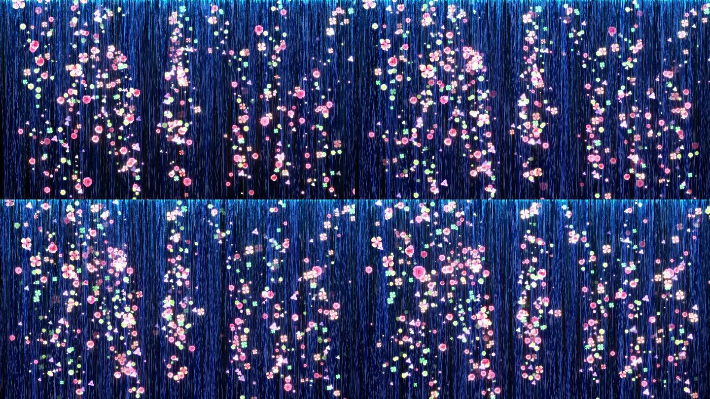 teamlab 水帘 花海 粒子 水幕