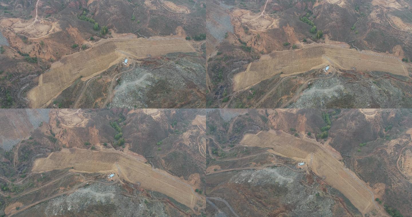 矿区生态修复林业示范区榆林陕北矿业航拍