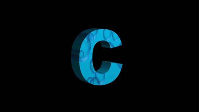 三维立体字母c