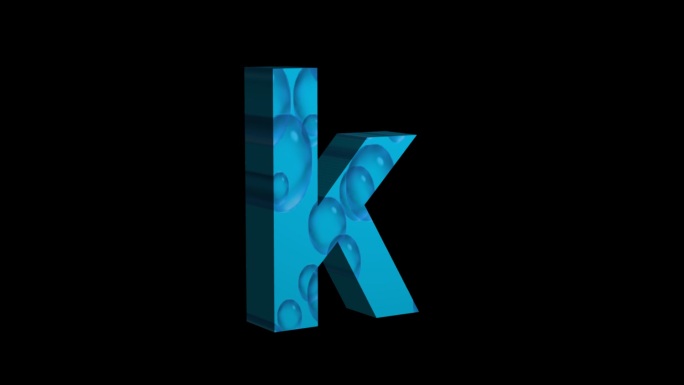 三维立体字母k