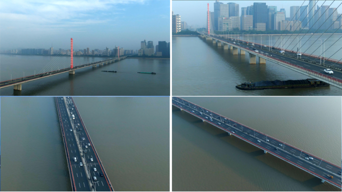 杭州宣传片素材城市车流大桥影视空镜亚运会
