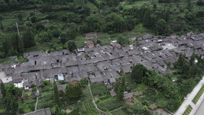 茶马古道荥经新添驿站古村落川西民居建筑