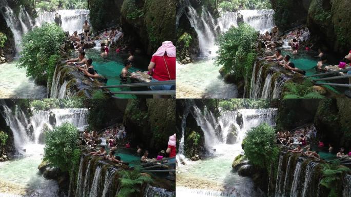 四川螺髻九十九里世界最大的温泉瀑布