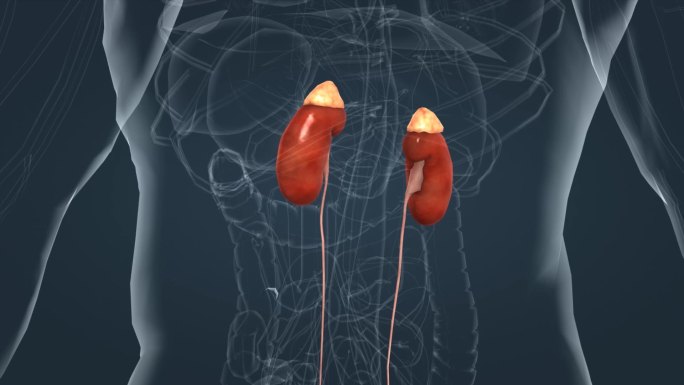3D医学人体肾脏器官三维动画