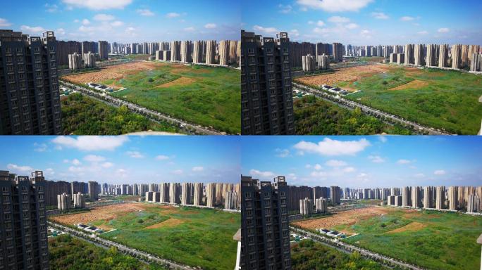 4K高清实拍西安城南重点开发项目建设施工