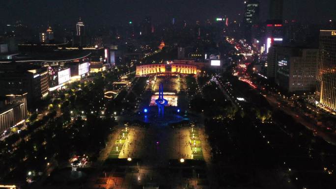 泉城广场夜景4K视频