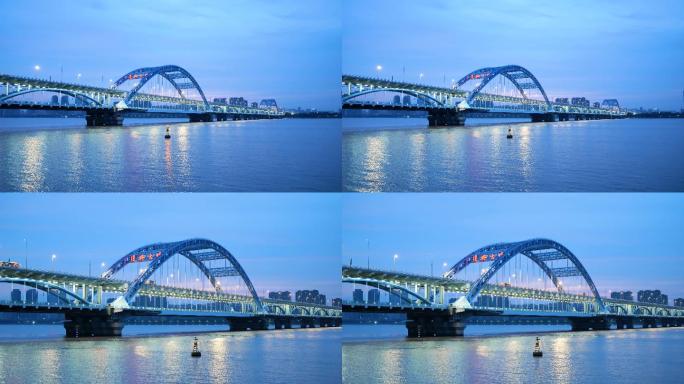 4K杭州复兴大桥夜景实拍视频