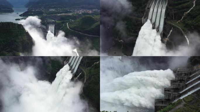 湖北恩施巴东水布垭泄洪4K