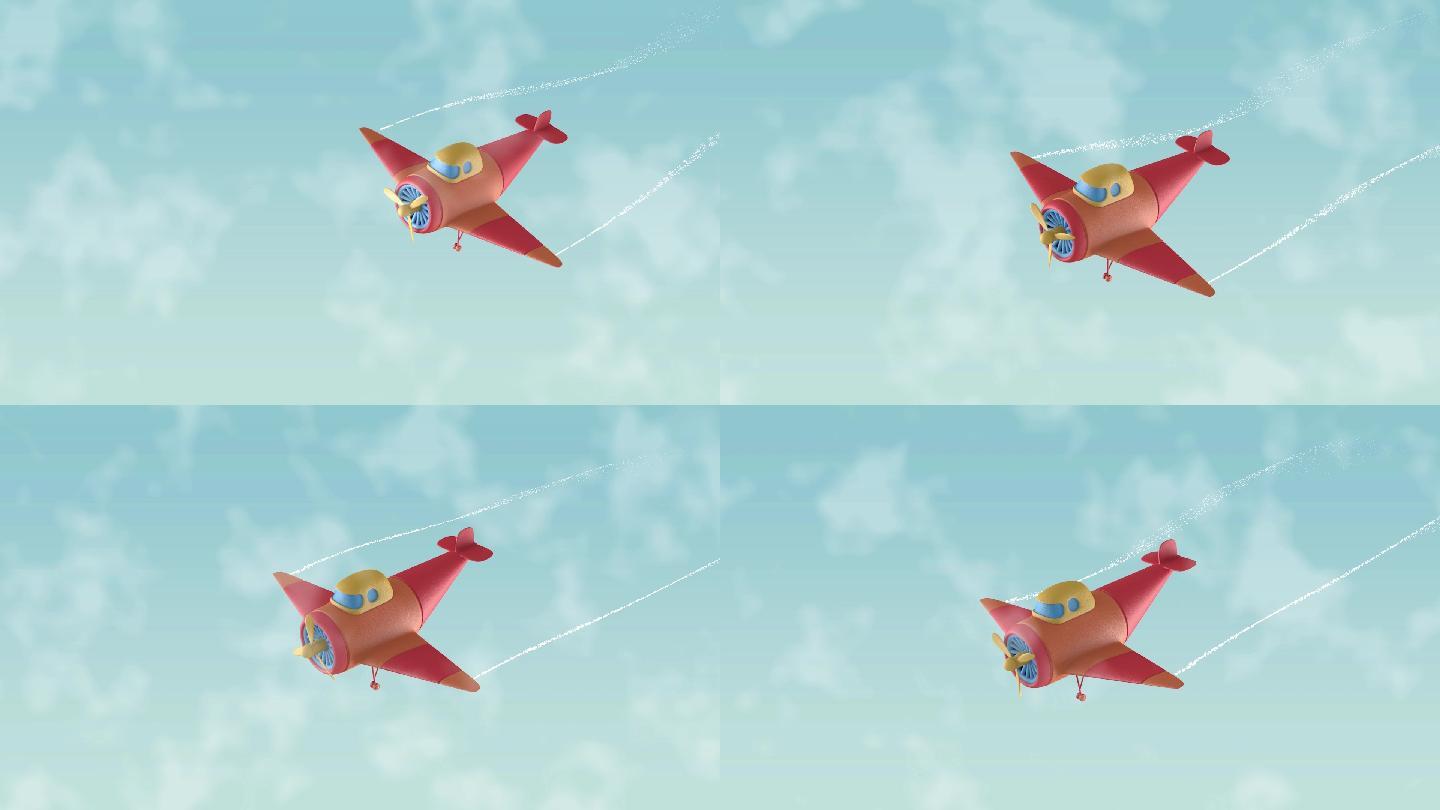 卡通小飞机飞行动画