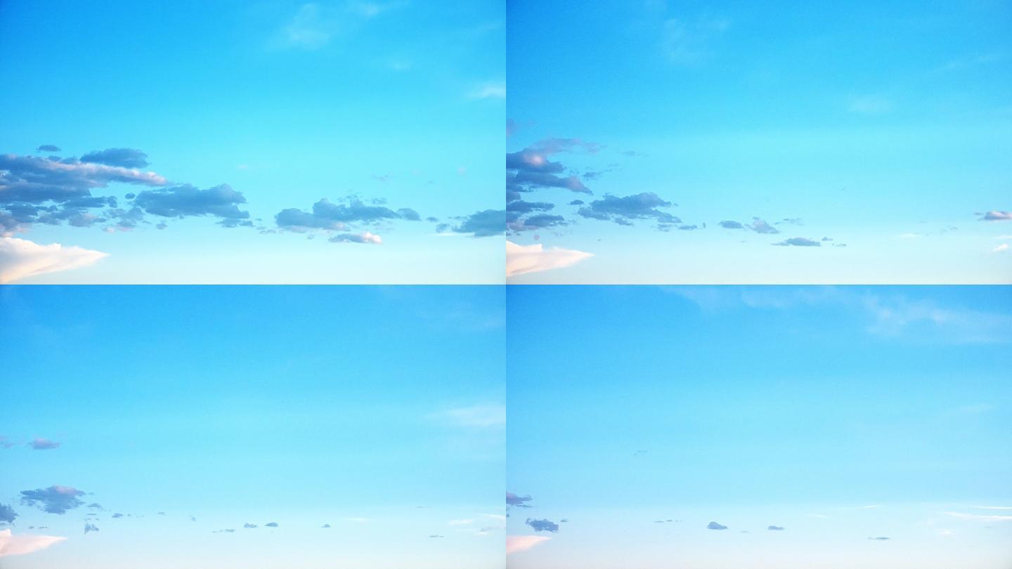 【HD天空】蓝天白云颗粒质感画面梦幻少云