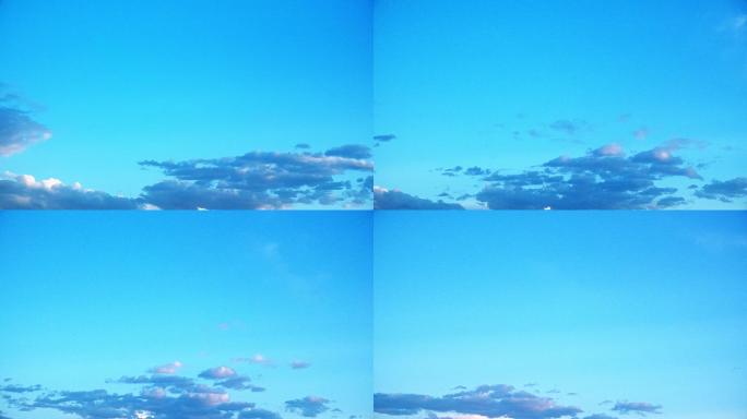 【HD天空】蓝天白云颗粒质感画面纯净天空