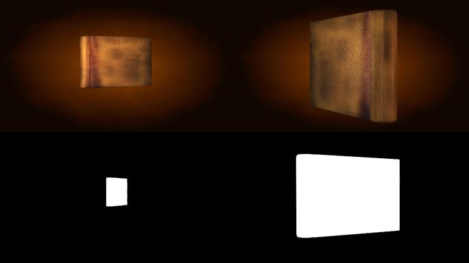 棕色背景的旧书飞入3D动画