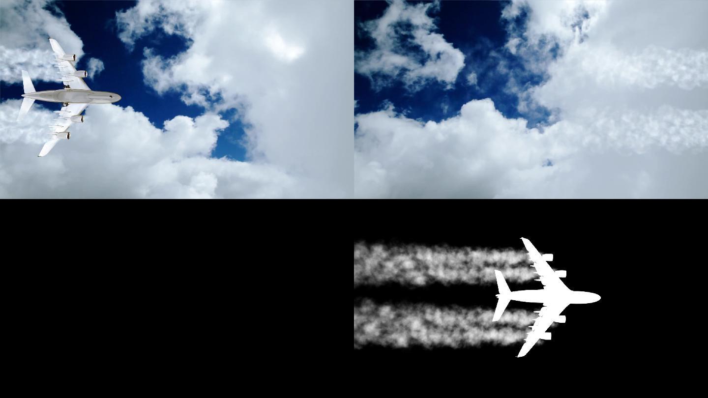 飞机和时间点云，Alpha通道